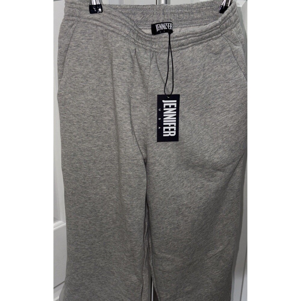 Jennifer USA Grey  Sweat Pants Size 1 Pull On Elastic Waist Pockets